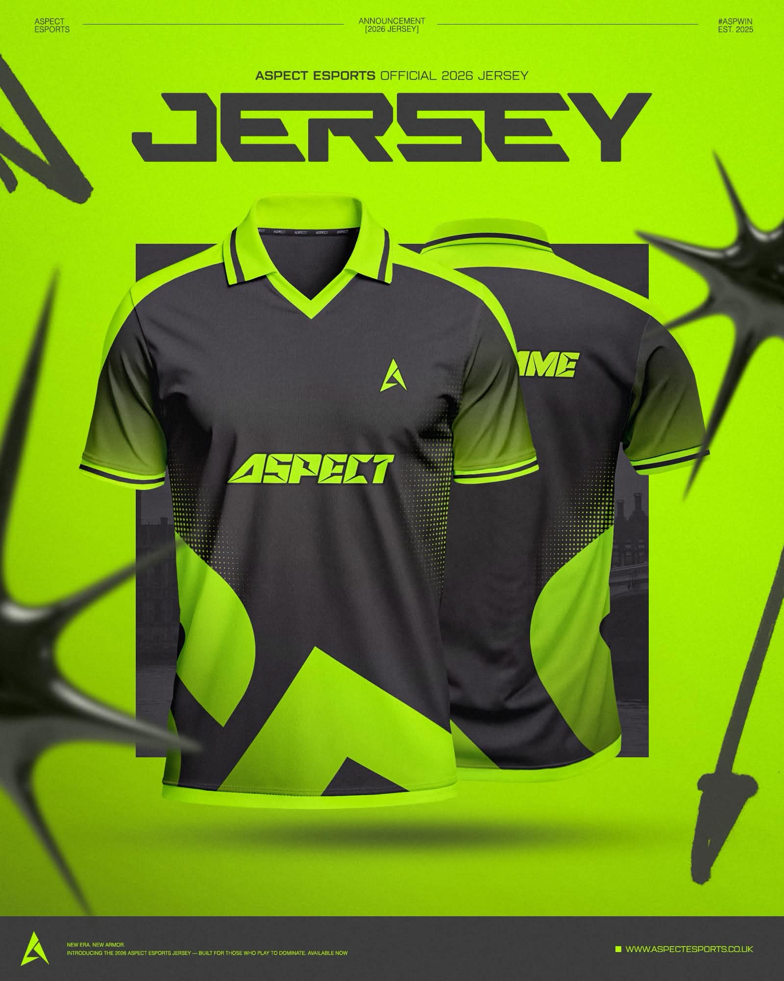 Aspect Esports 2026 Jersey on professional poster